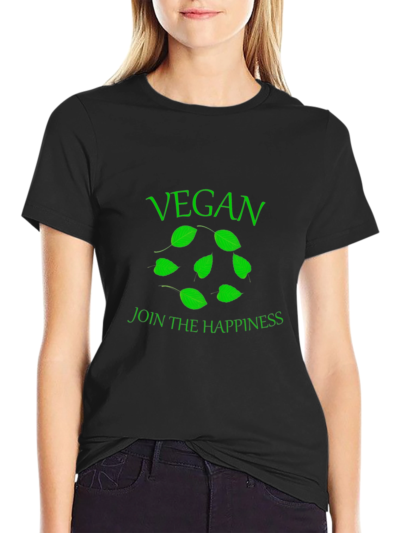 Vegan Happiness Black T-Shirt