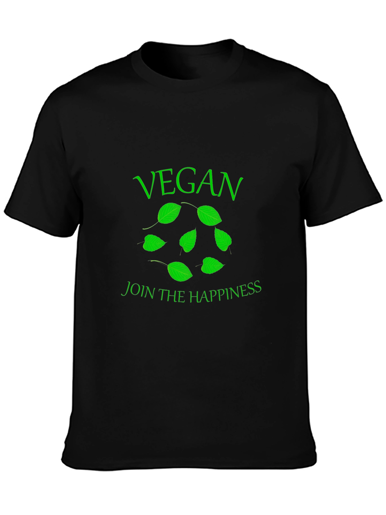 Vegan Happiness Black T-Shirt