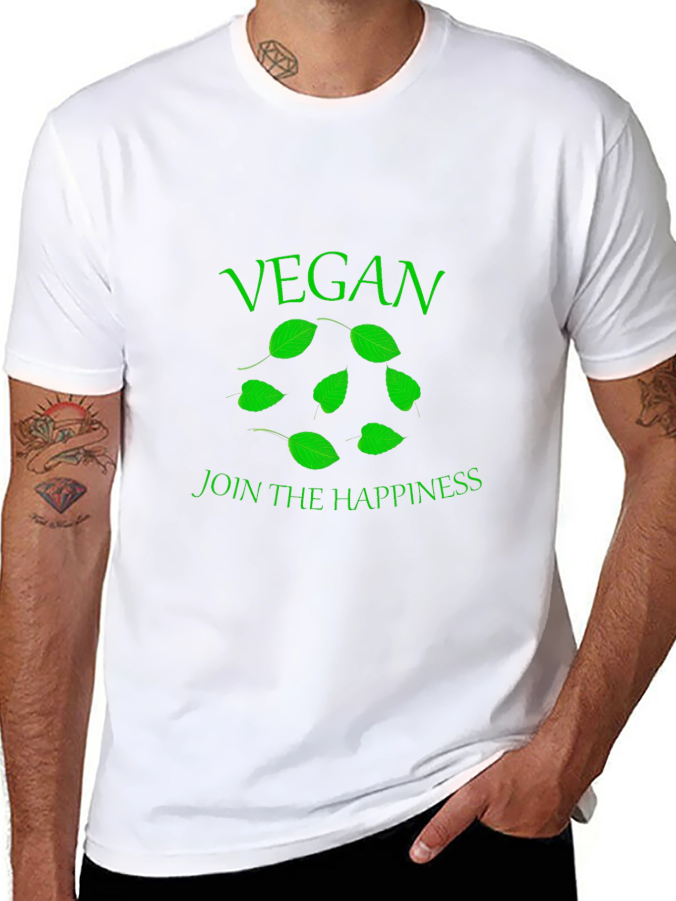 Vegan Happiness Black T-Shirt