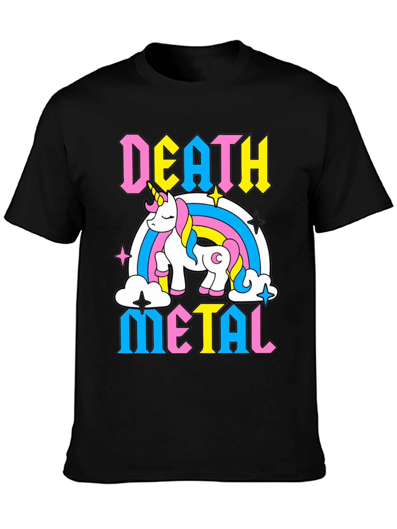 Death Metal Unicorn Graphic T-Shirt