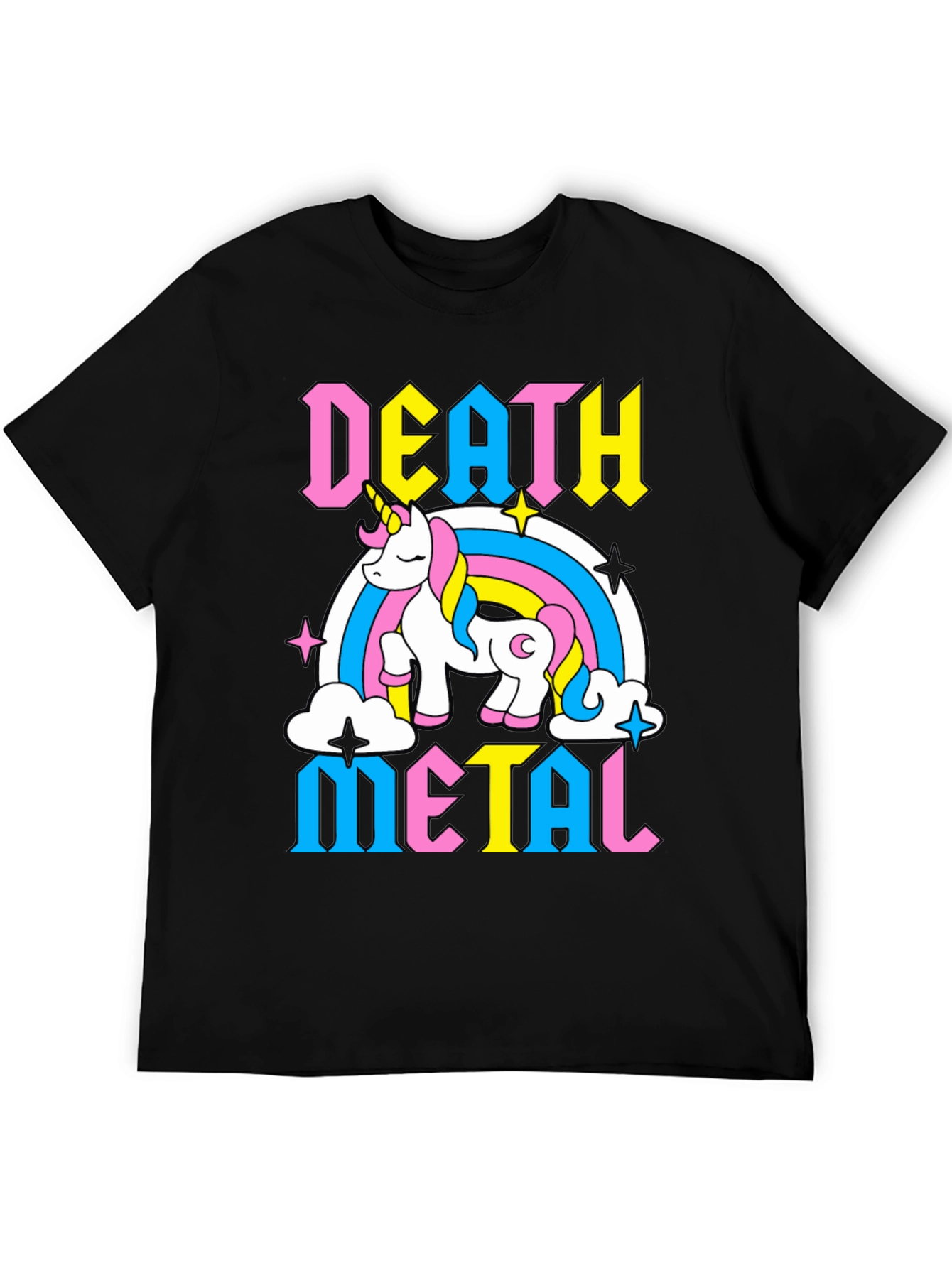Death Metal Unicorn Graphic T-Shirt