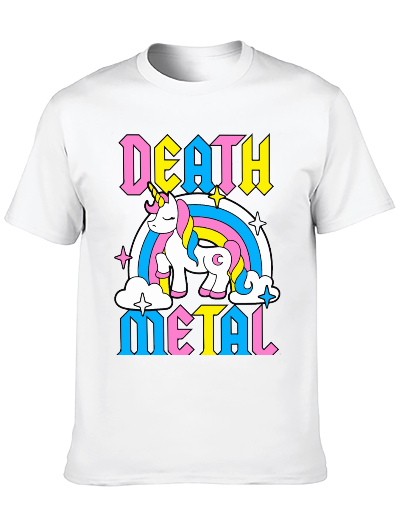 Death Metal Unicorn Graphic T-Shirt
