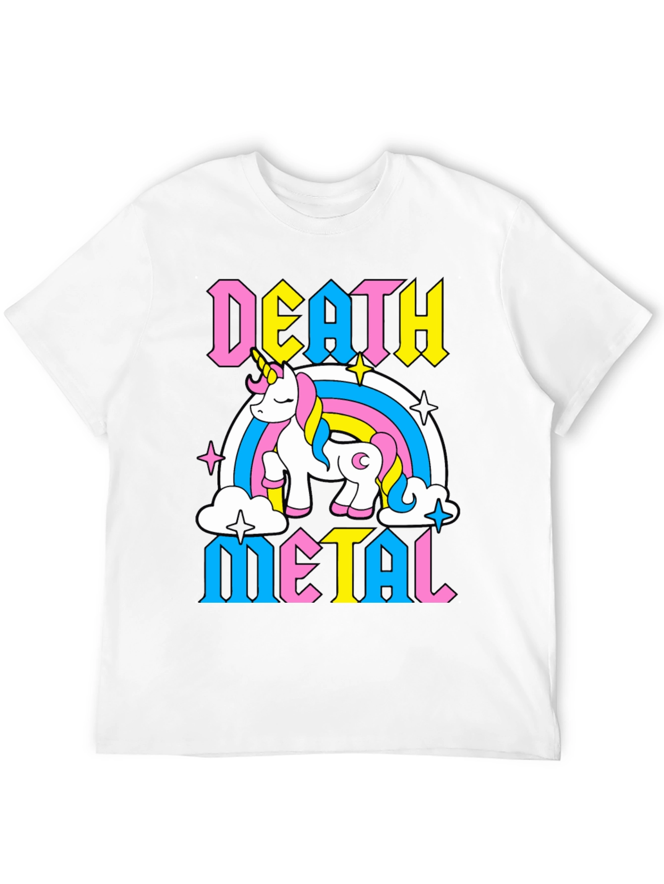 Death Metal Unicorn Graphic T-Shirt