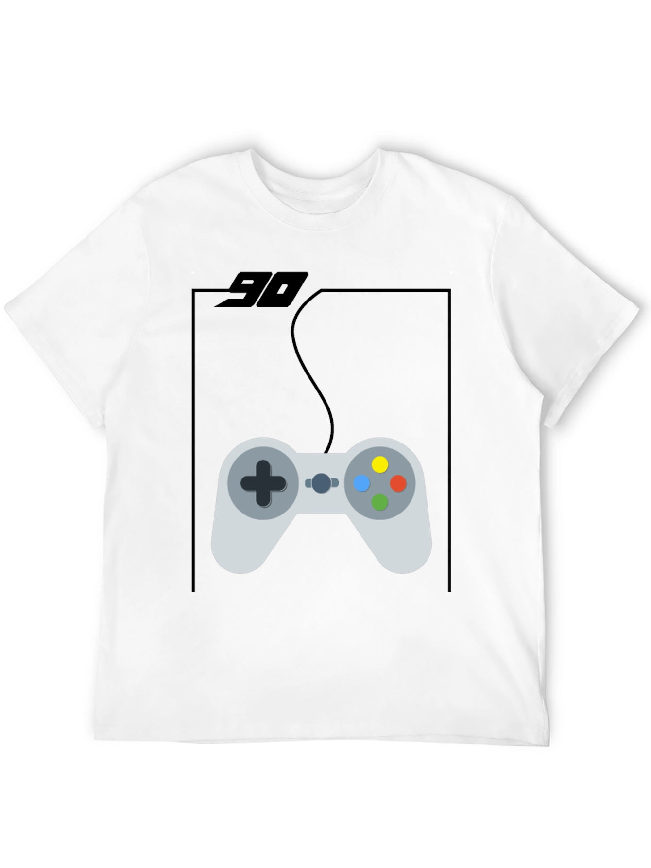 Retro Gamer Tee - Black 90s Console Controller T-Shirt