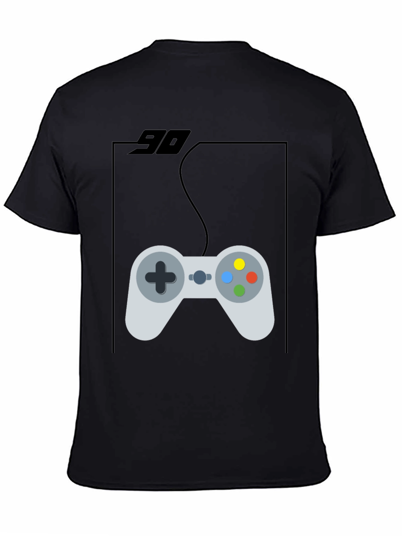 Retro Gamer Tee - Black 90s Console Controller T-Shirt