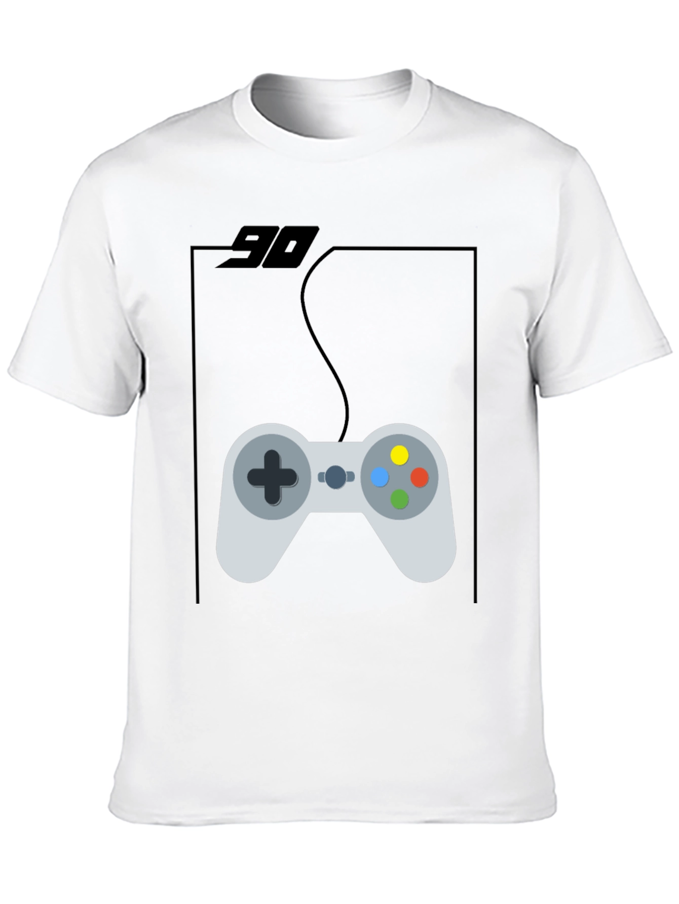 Retro Gamer Tee - Black 90s Console Controller T-Shirt