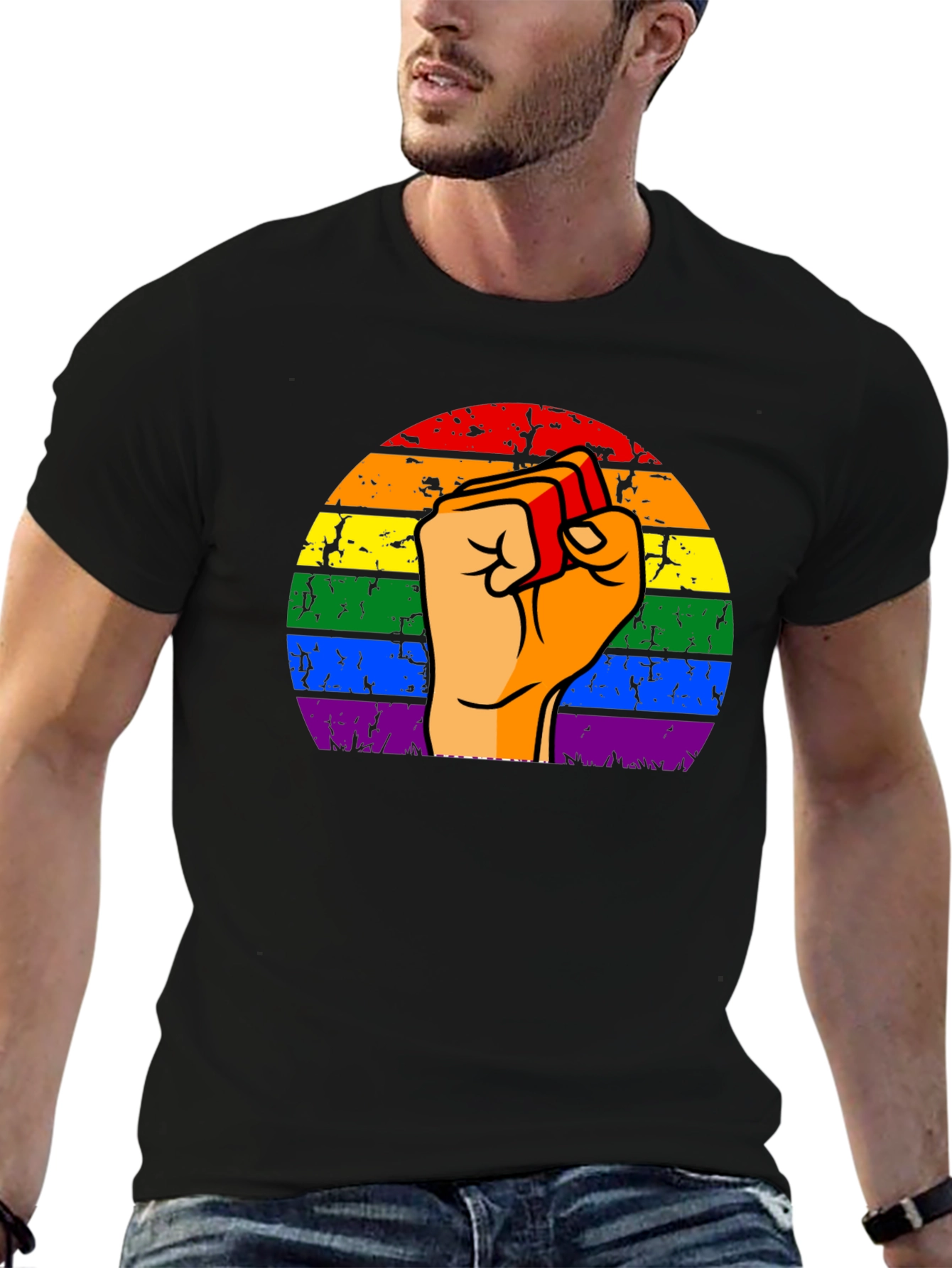 Pride Fist Black T-Shirt