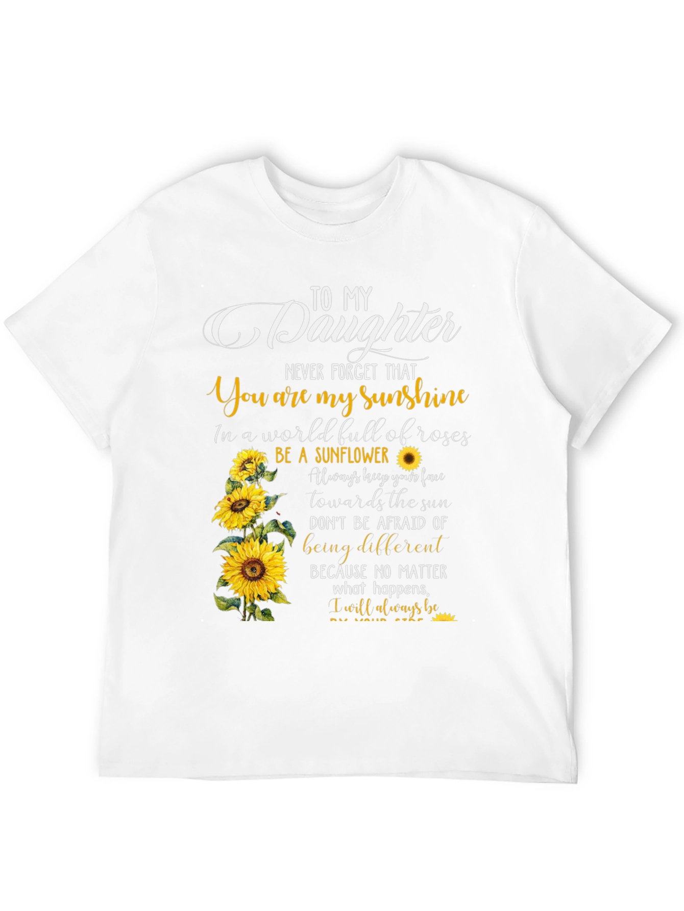 To My Daughter Sunflower Graphic Tee