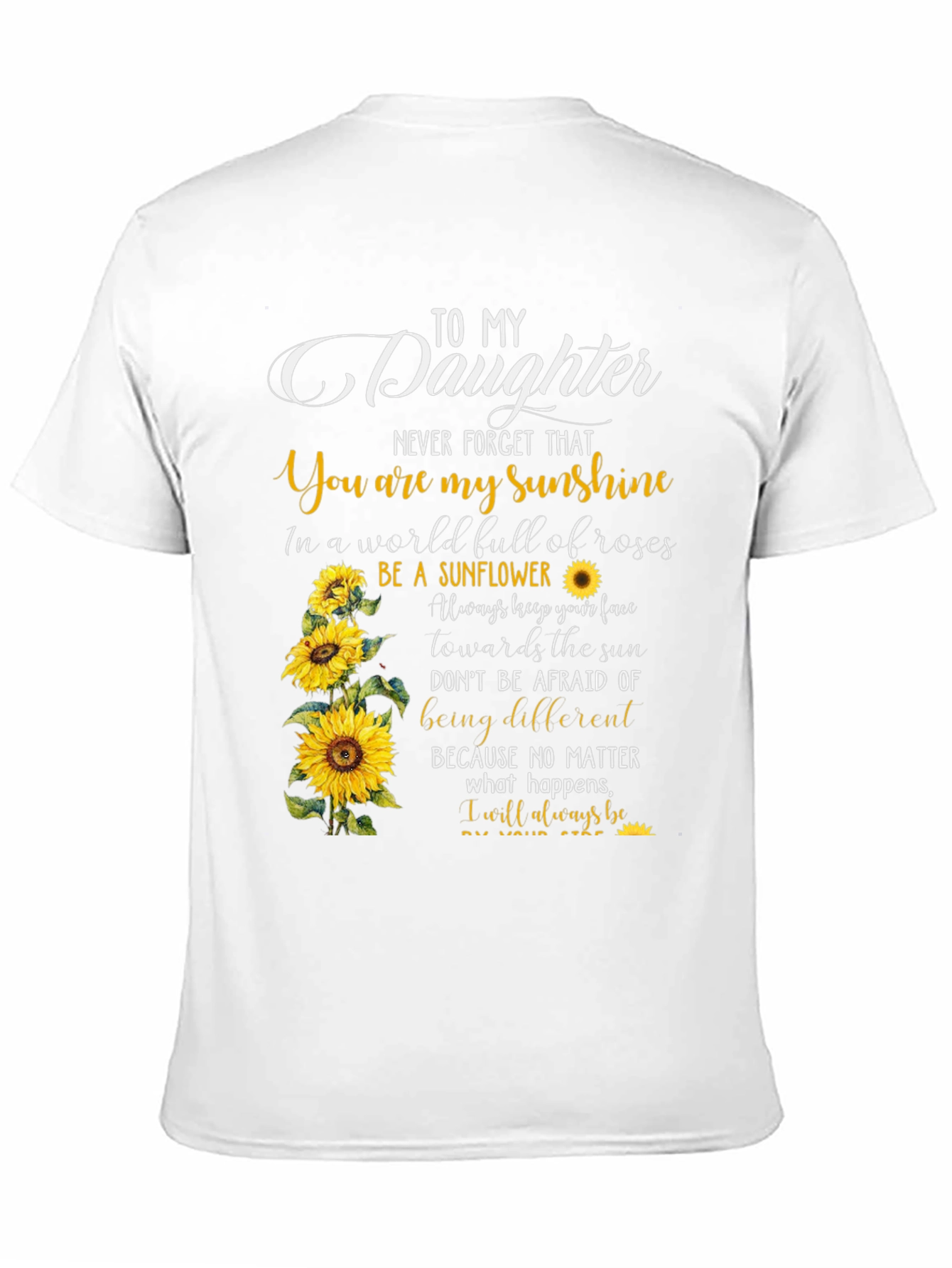 To My Daughter Sunflower Graphic Tee