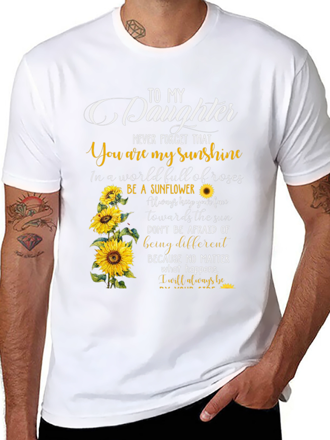 To My Daughter Sunflower Graphic Tee