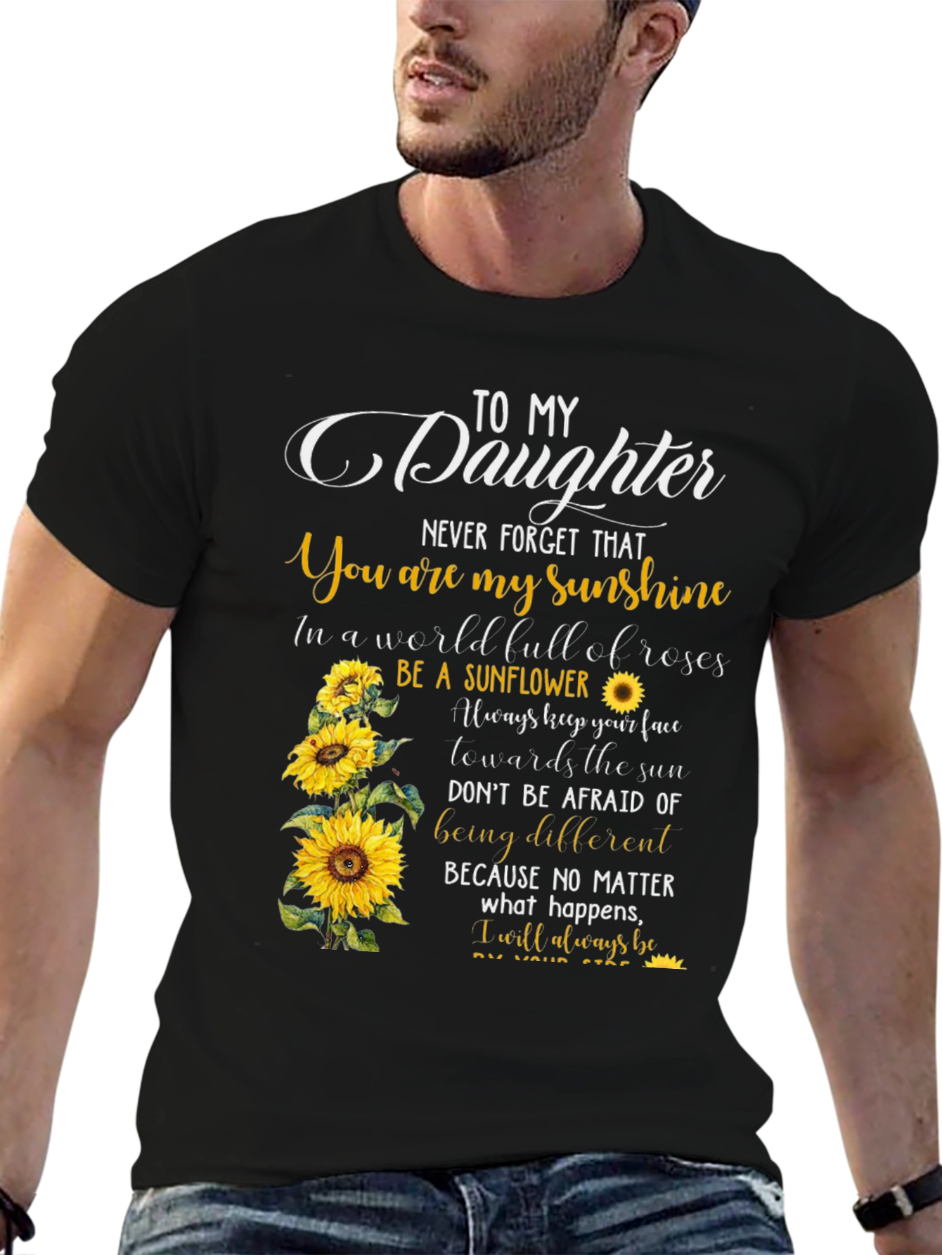 To My Daughter Sunflower Graphic Tee
