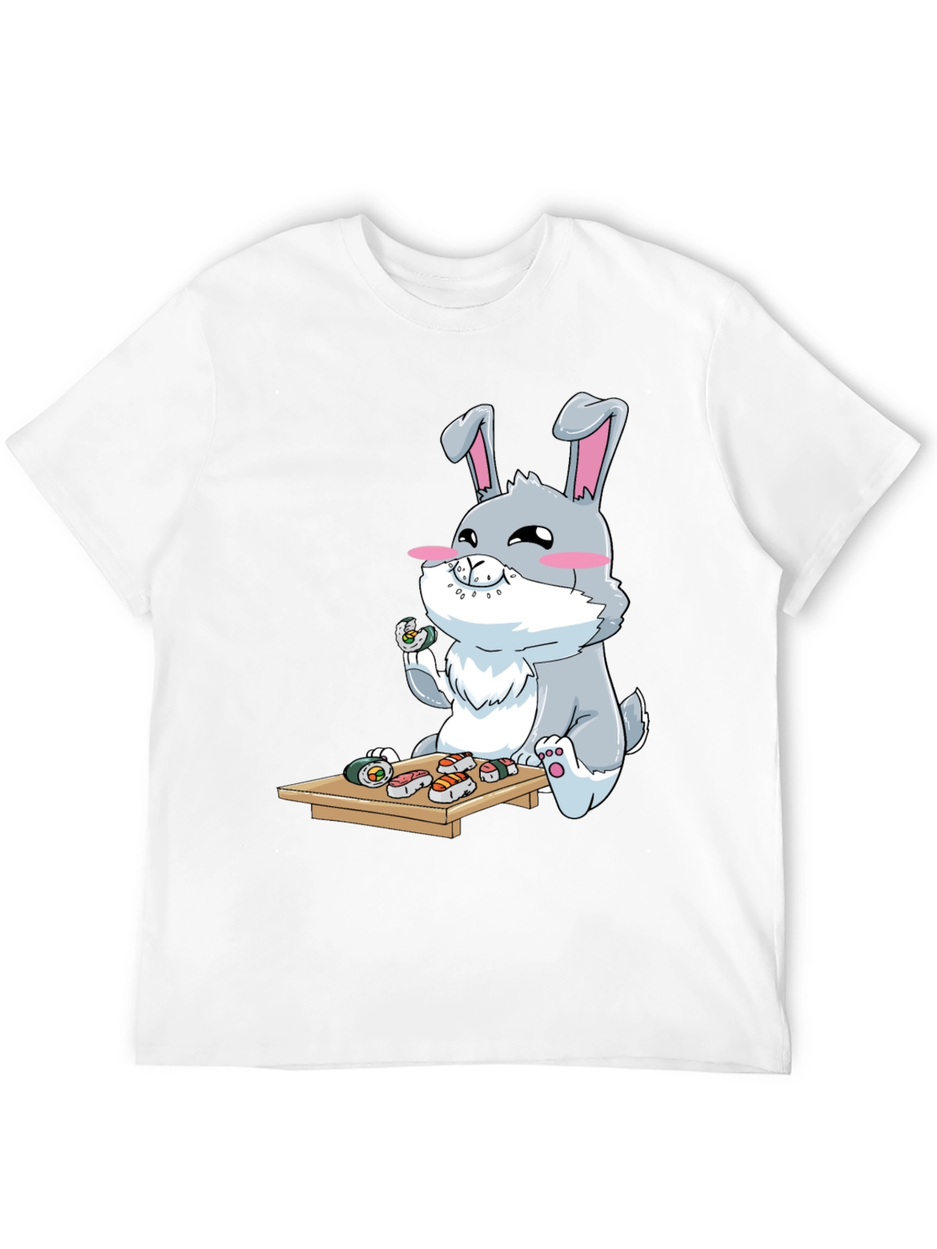 Sushi Loving Bunny Graphic T-Shirt
