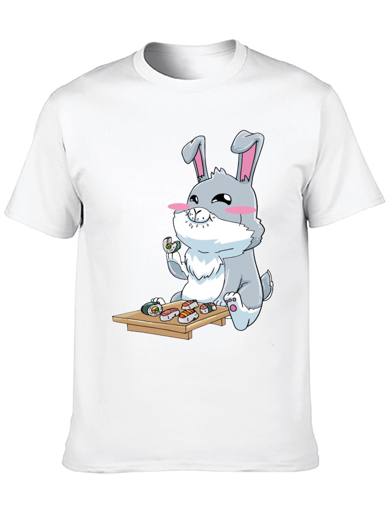Sushi Loving Bunny Graphic T-Shirt