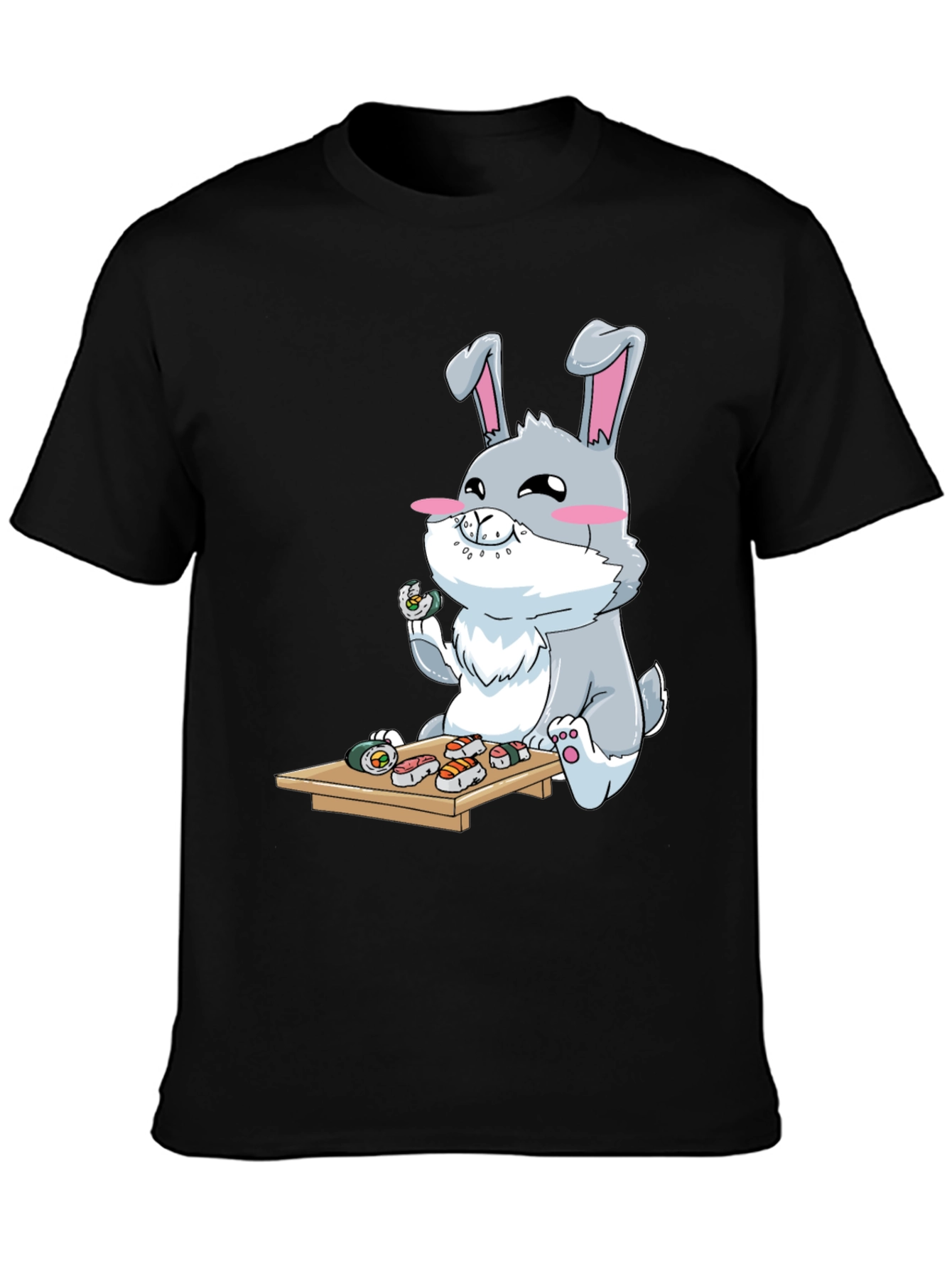 Sushi Loving Bunny Graphic T-Shirt