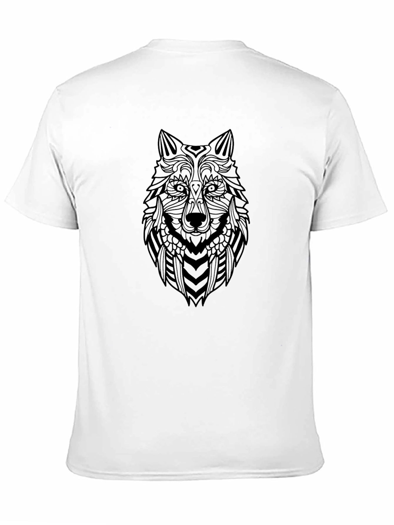 Wolf Head Graphic Black T-Shirt - Stylish Mens Tee