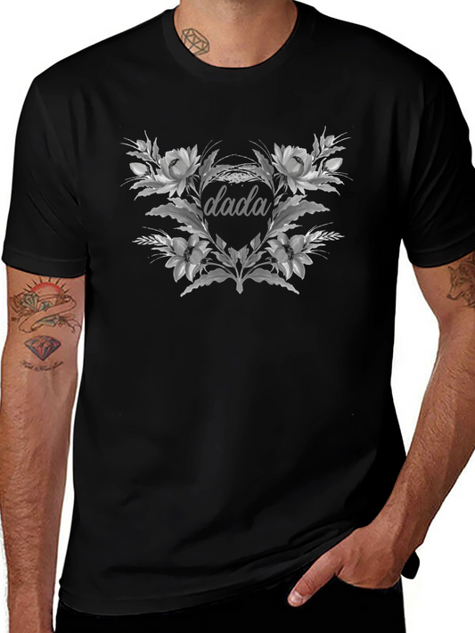 Dada Floral Graphic Tee - Trendy Unisex Cotton Shirt