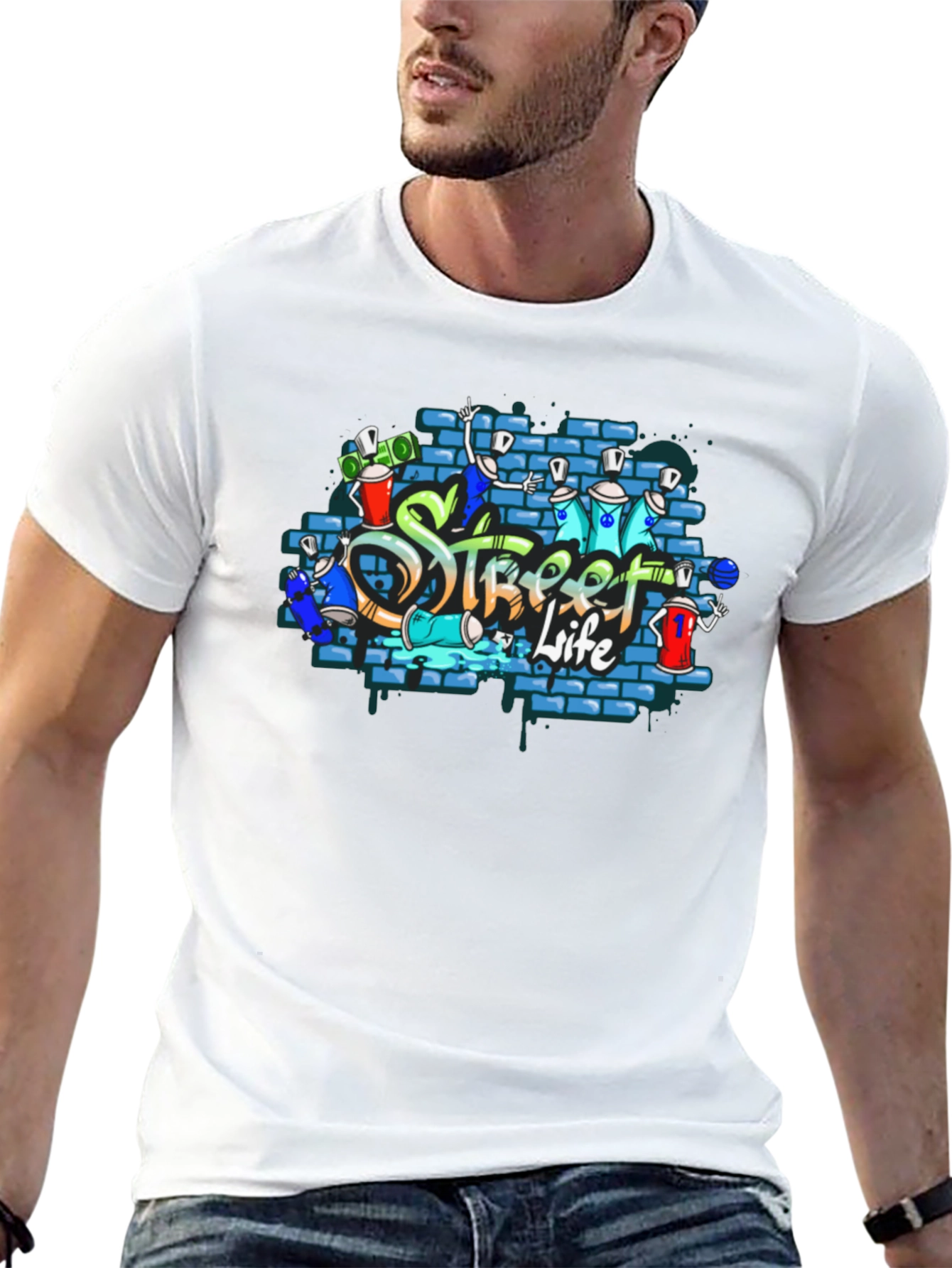Street Life Graffiti Tee - Urban Style Shirt