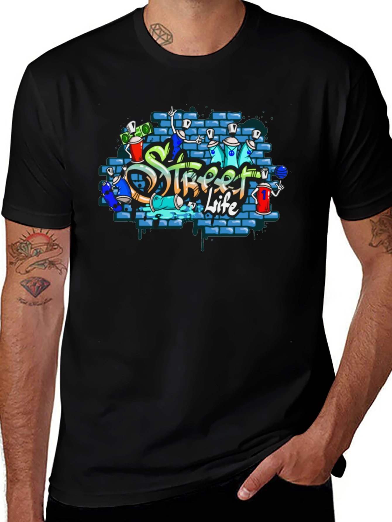 Street Life Graffiti Tee - Urban Style Shirt