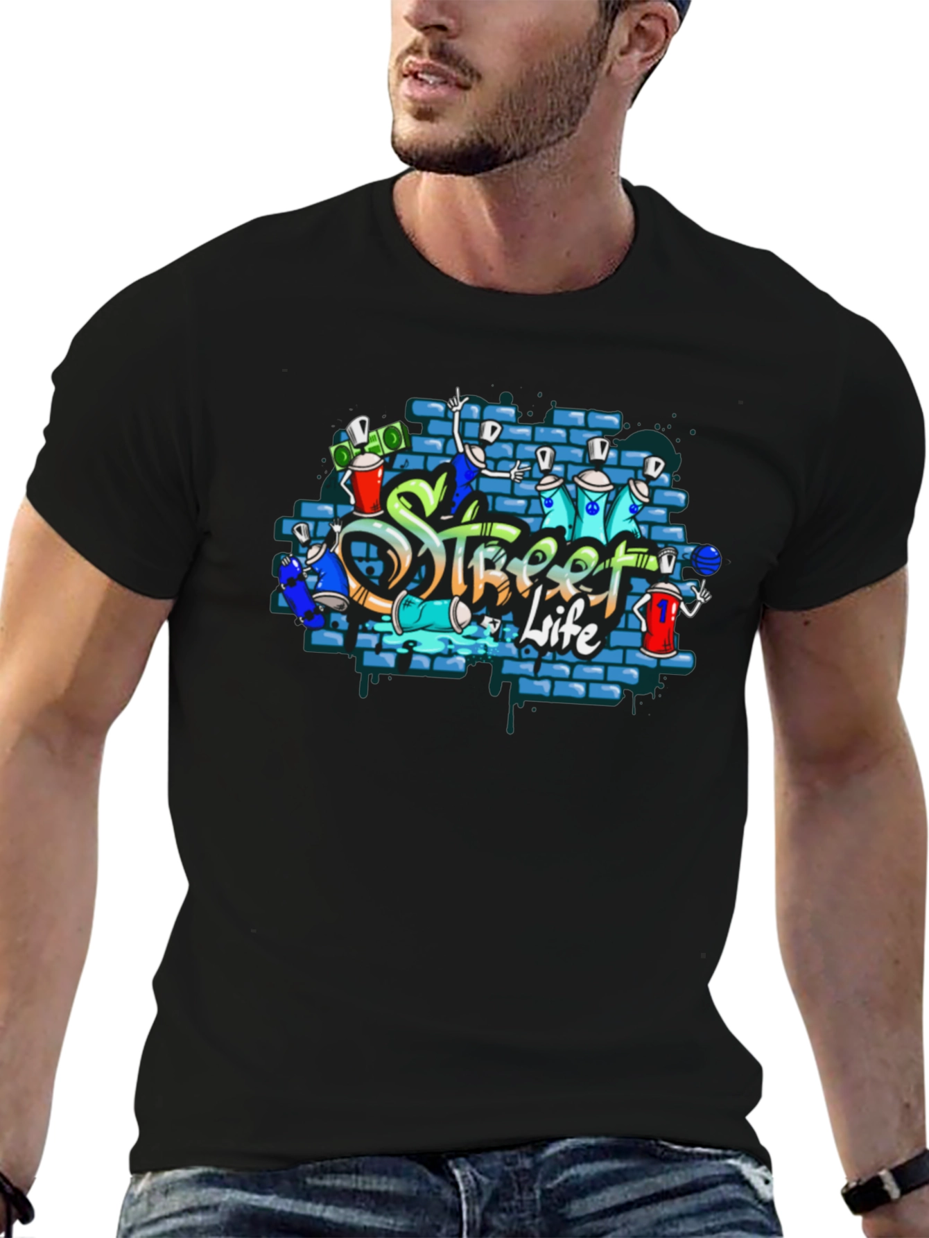 Street Life Graffiti Tee - Urban Style Shirt