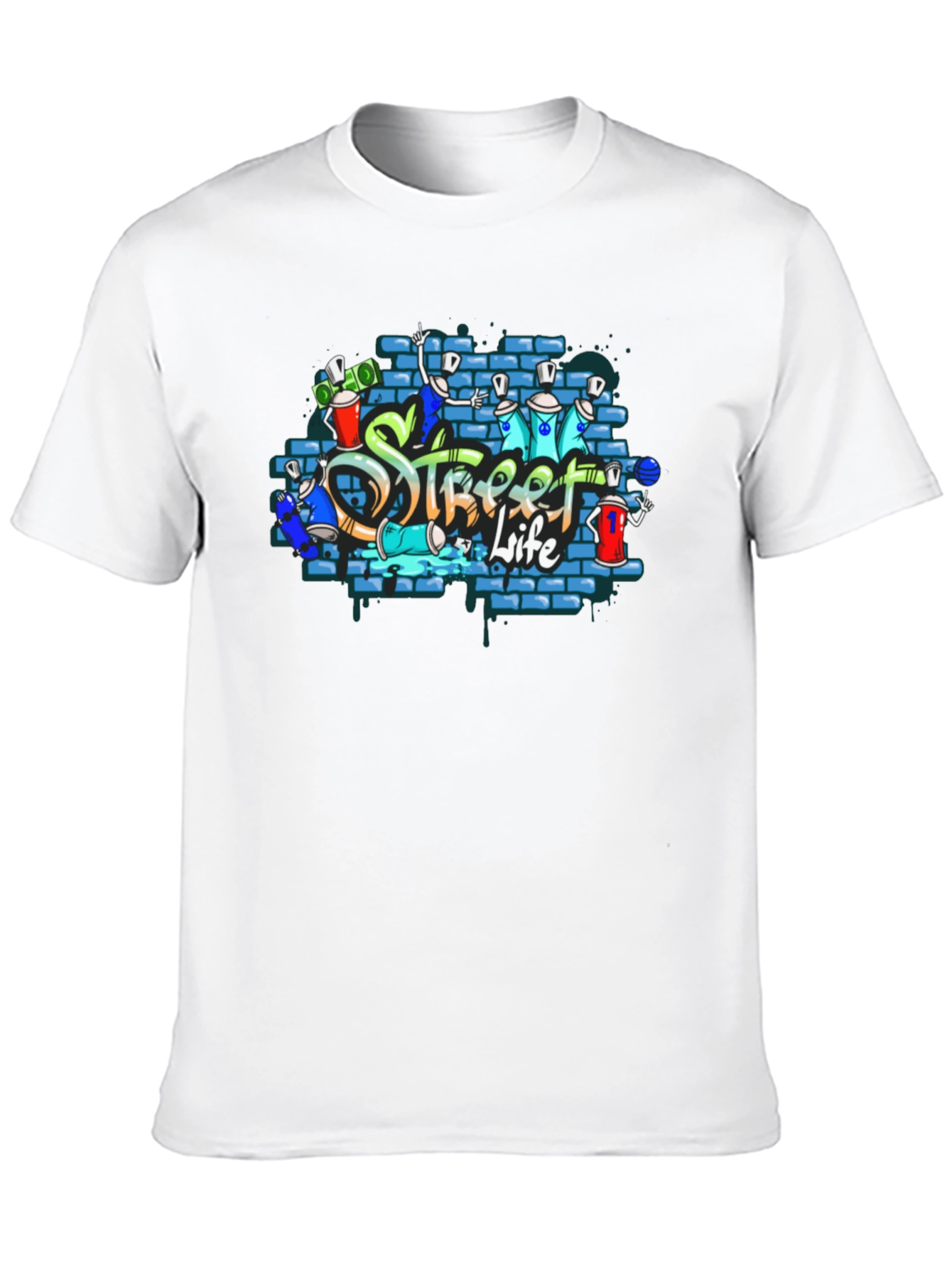 Street Life Graffiti Tee - Urban Style Shirt