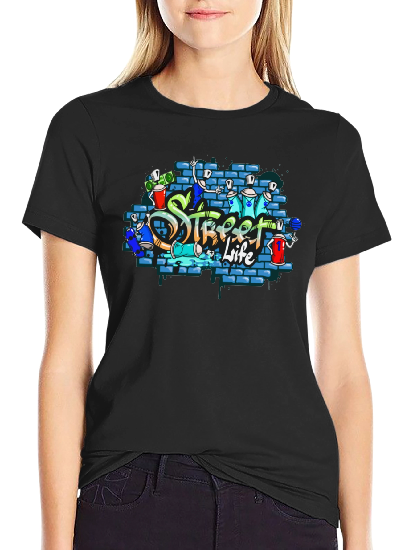 Street Life Graffiti Tee - Urban Style Shirt