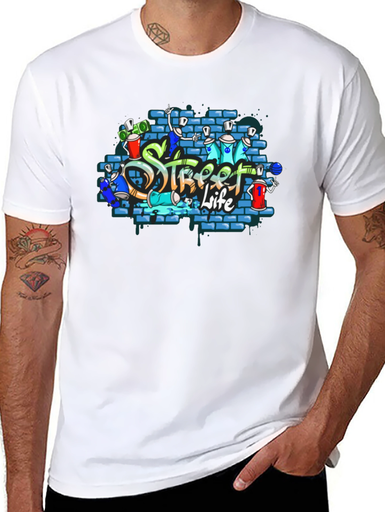 Street Life Graffiti Tee - Urban Style Shirt