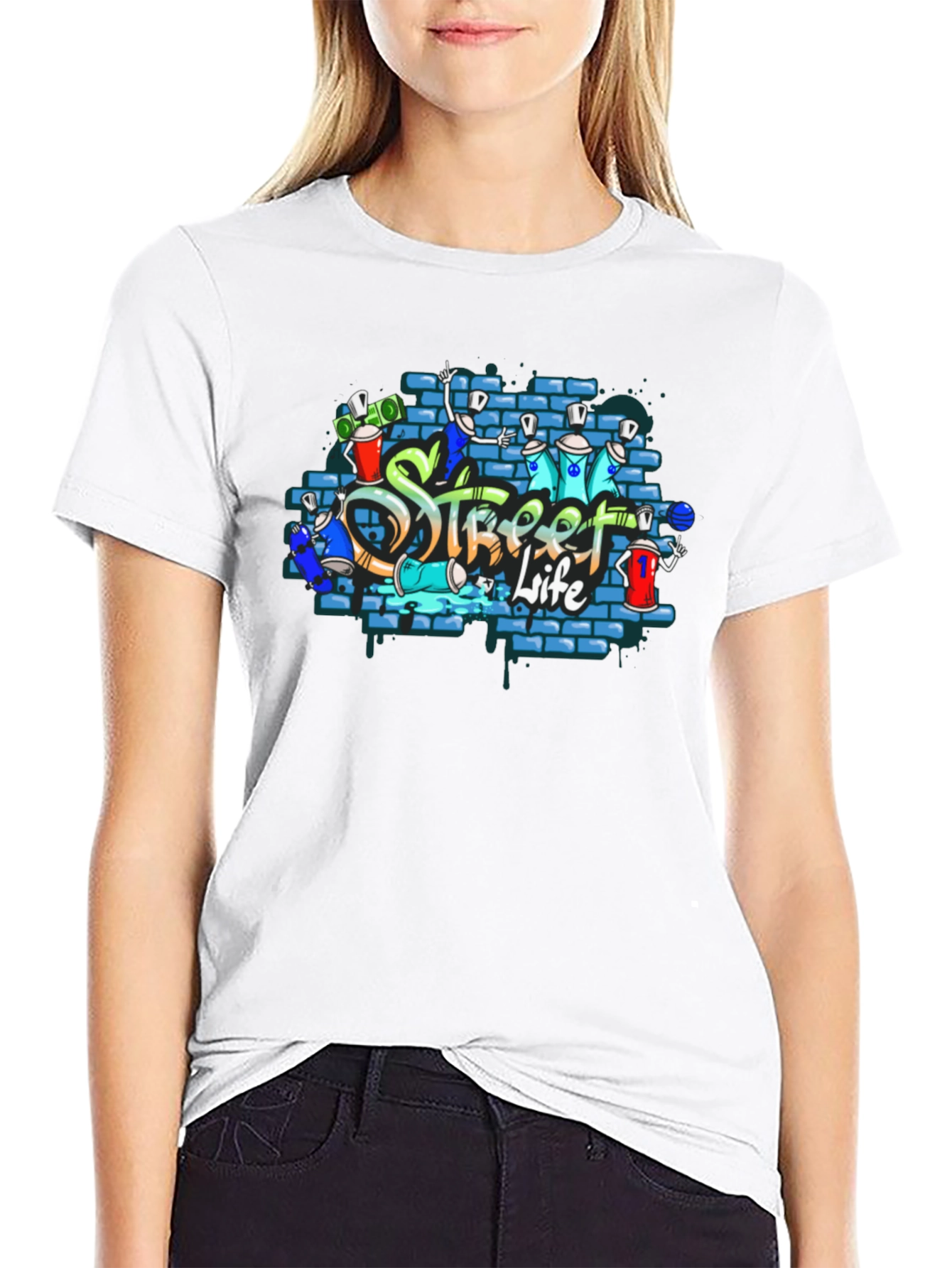 Street Life Graffiti Tee - Urban Style Shirt
