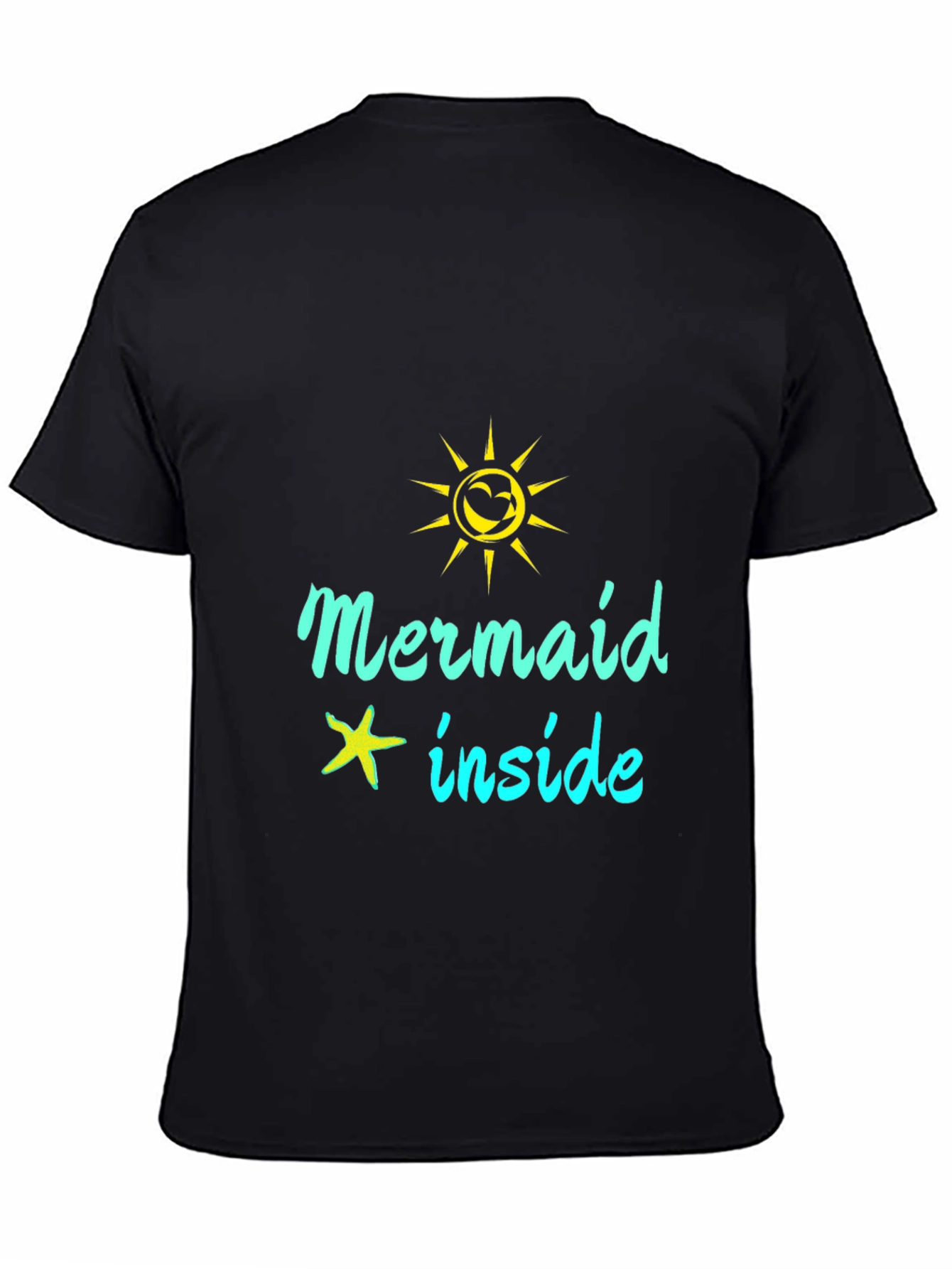 Mermaid Inside Graphic Tee - Black