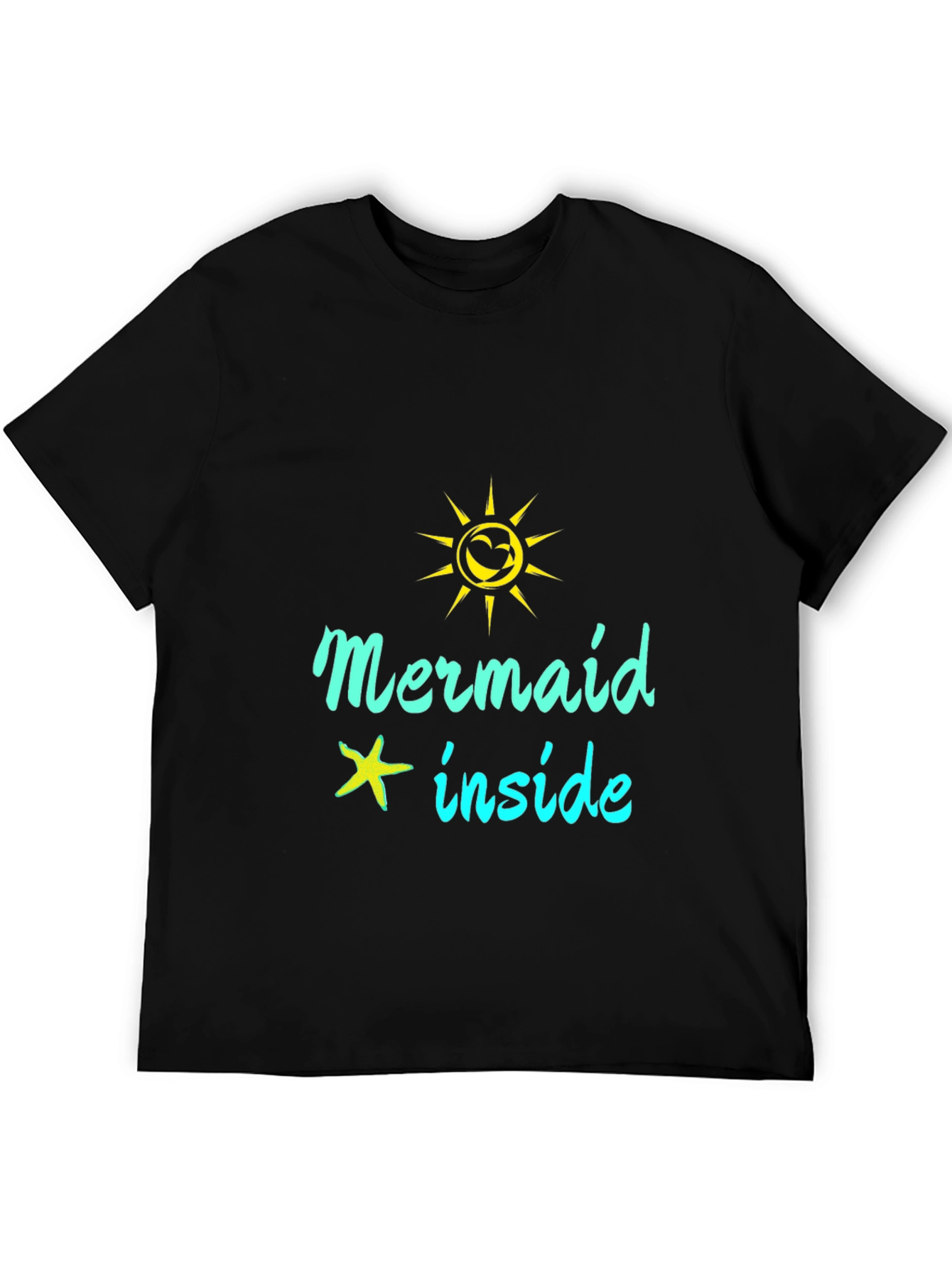 Mermaid Inside Graphic Tee - Black
