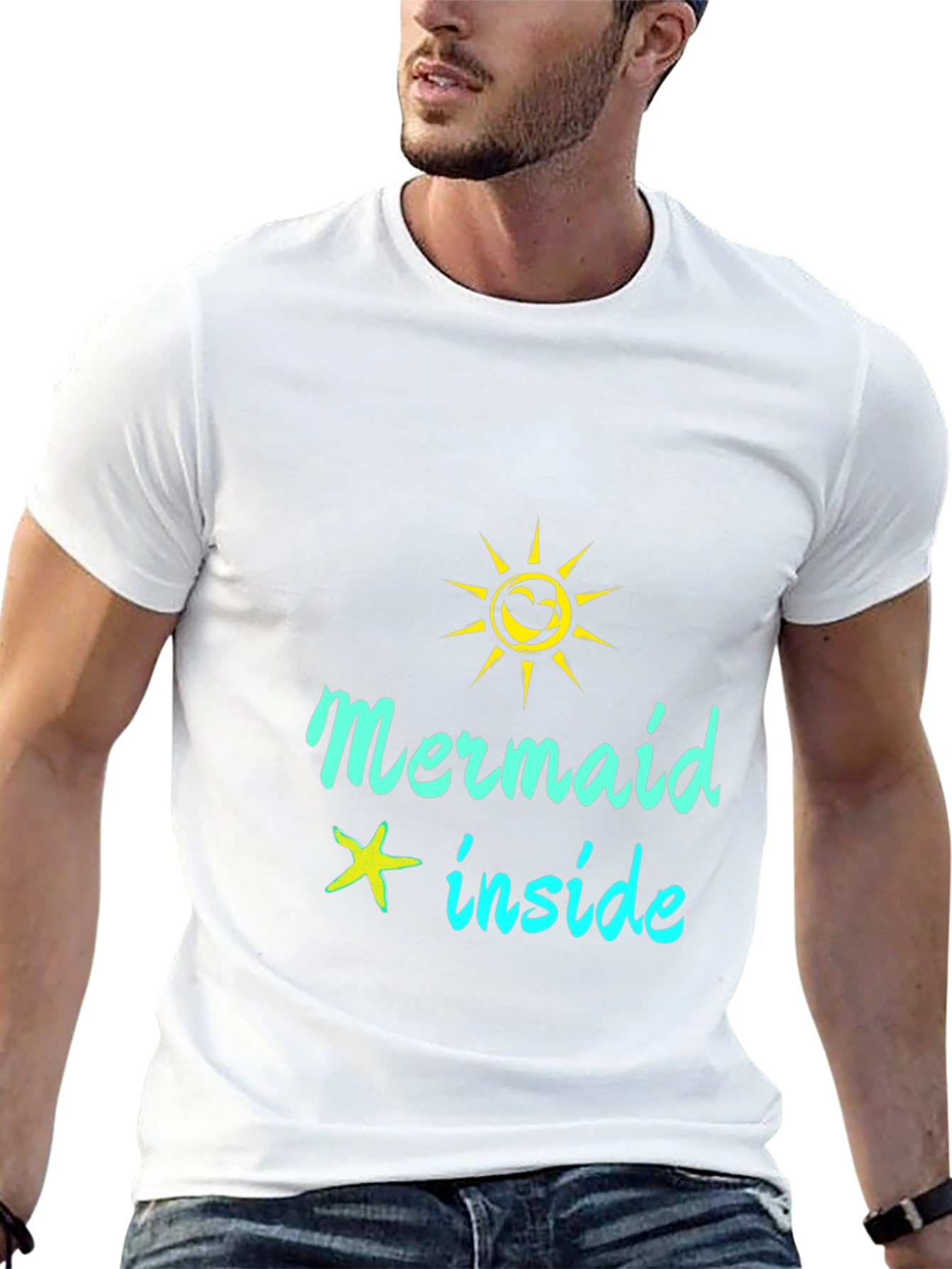 Mermaid Inside Graphic Tee - Black