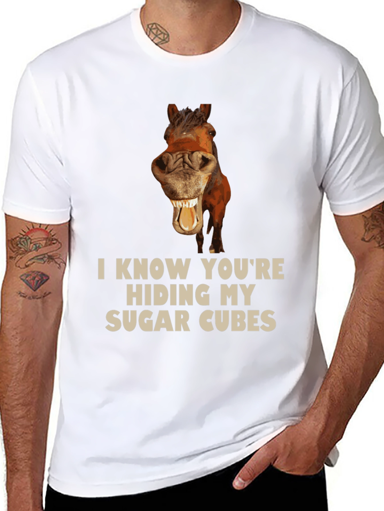 Funny Horse Sugar Cubes T-Shirt