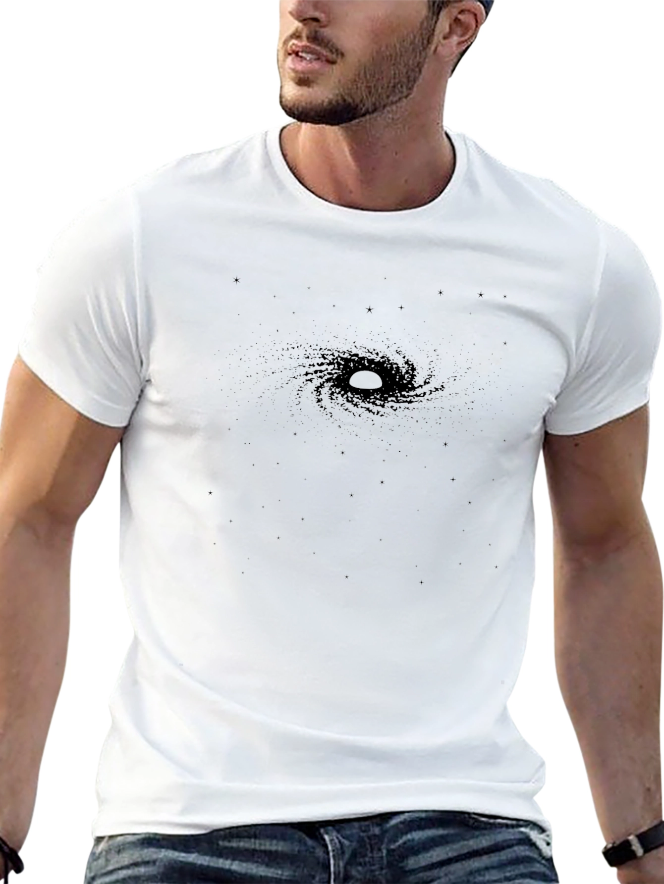 Black Hole Graphic Tee - Modern Style