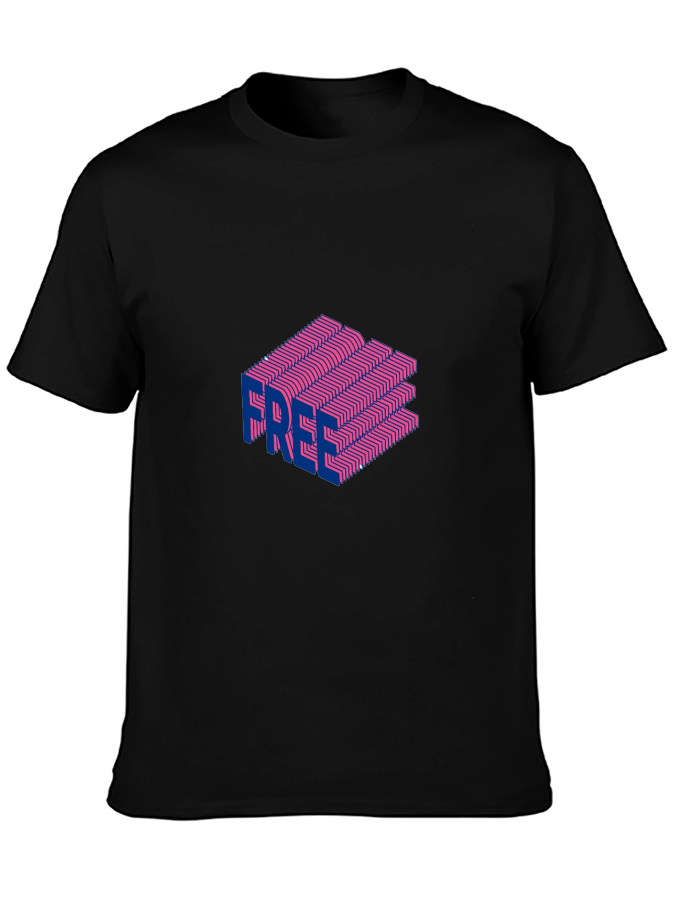 Free Illusion Graphic Tee - Bold Style!