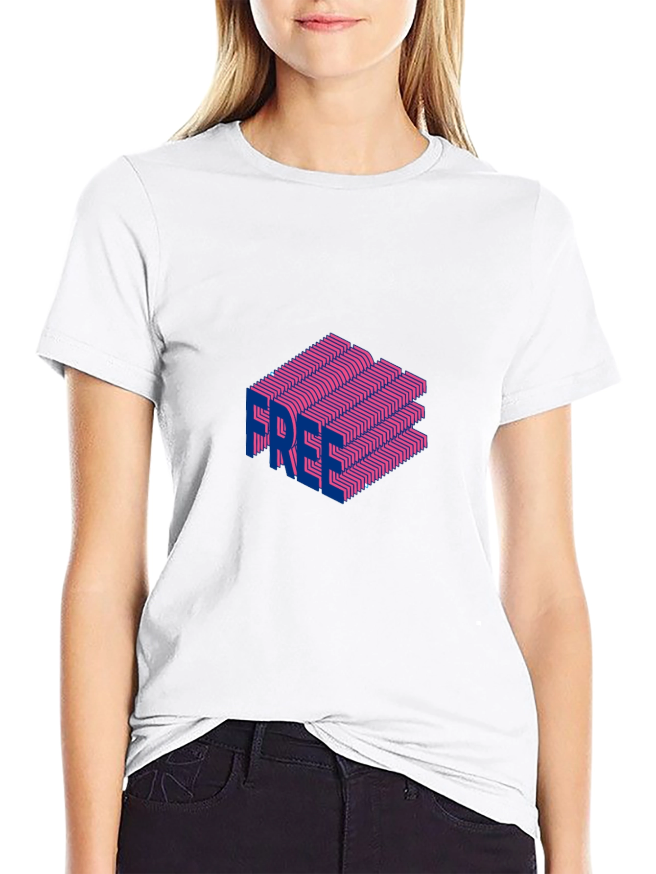 Free Illusion Graphic Tee - Bold Style!