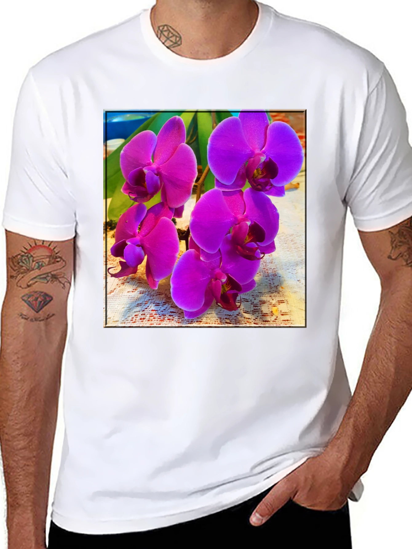 Orchid Flower Graphic T-Shirt