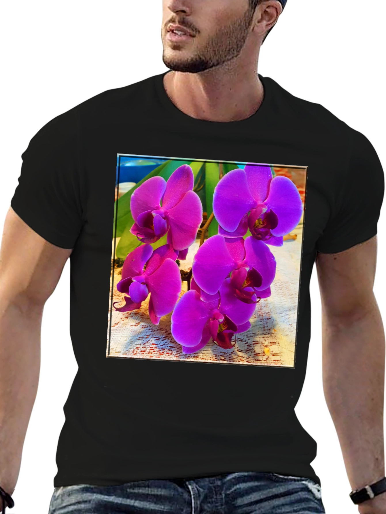 Orchid Flower Graphic T-Shirt