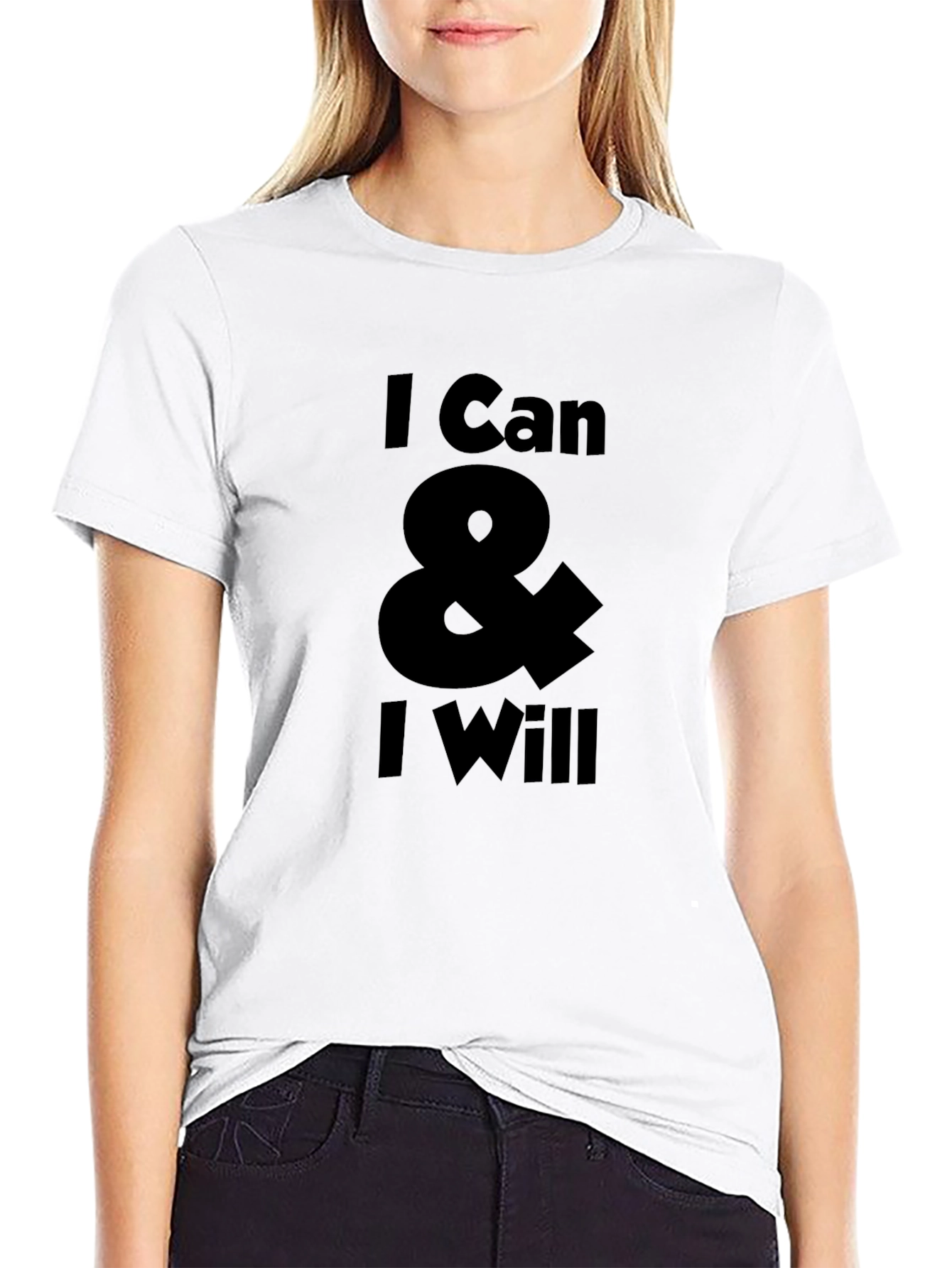 I Can & I Will Black Graphic T-Shirt