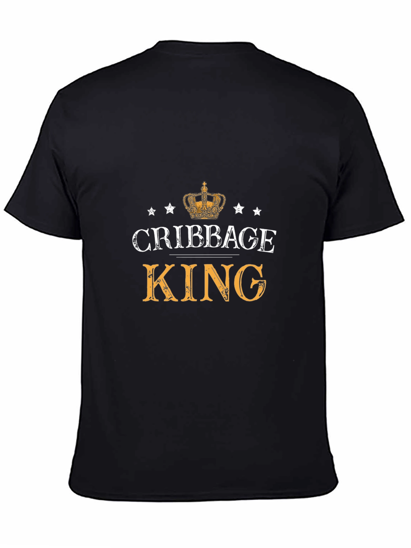 Cribbage King Black Graphic T-Shirt