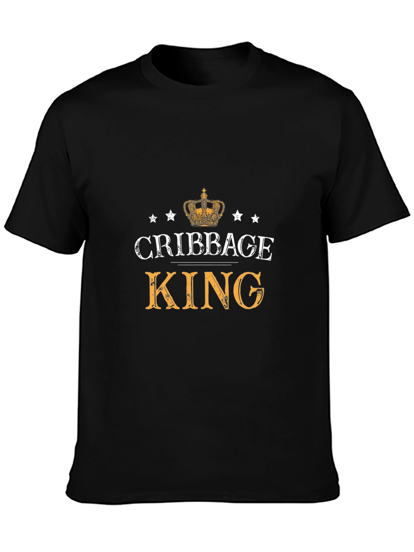 Cribbage King Black Graphic T-Shirt