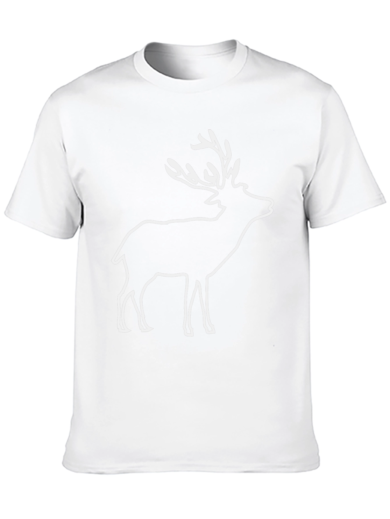 Mens Deer Graphic Tee - Black Short Sleeve