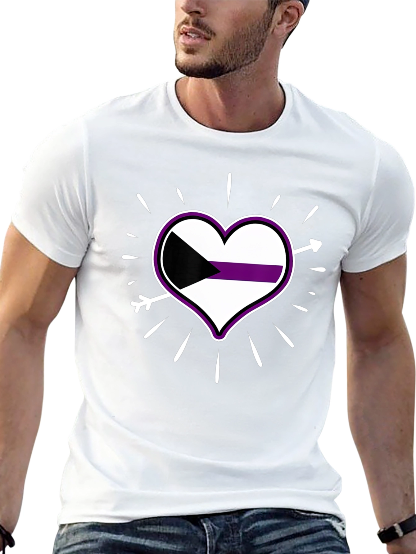 Demisexual Pride Heart T-Shirt