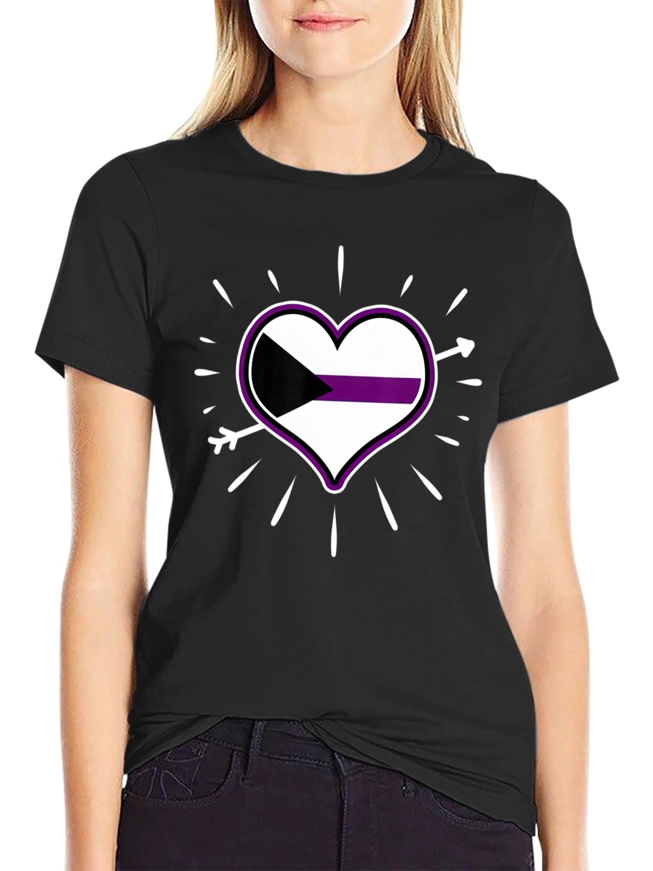 Demisexual Pride Heart T-Shirt