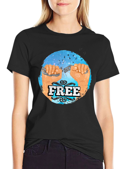 Free Breaking Chains Graphic T-Shirt