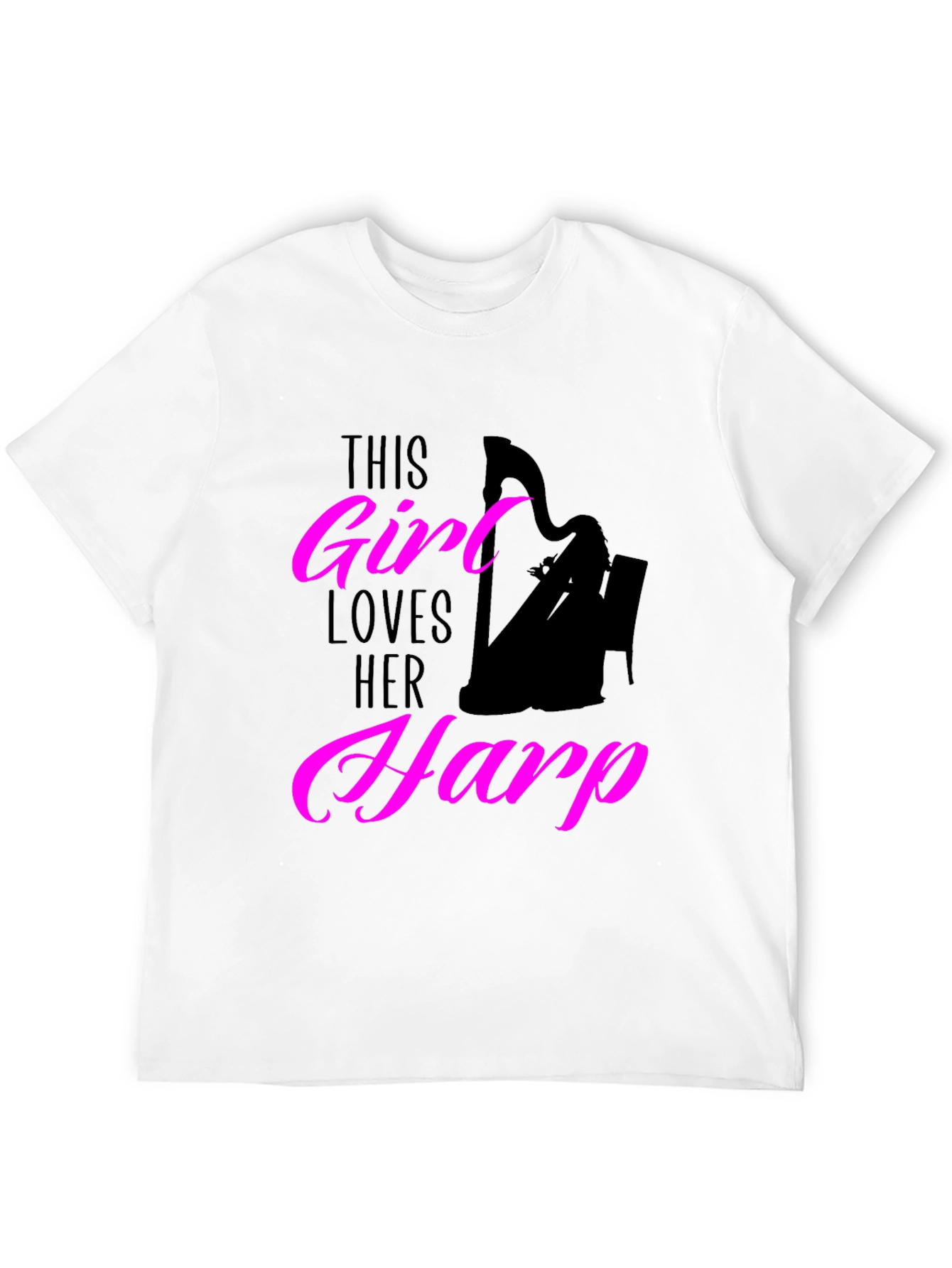 This Girl Loves Her Harp Black T-Shirt