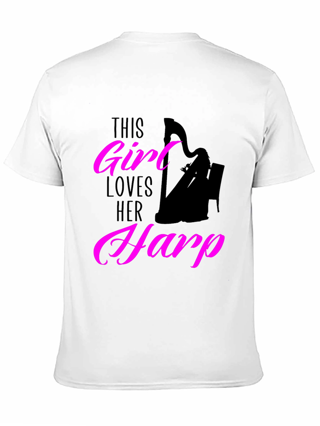 This Girl Loves Her Harp Black T-Shirt