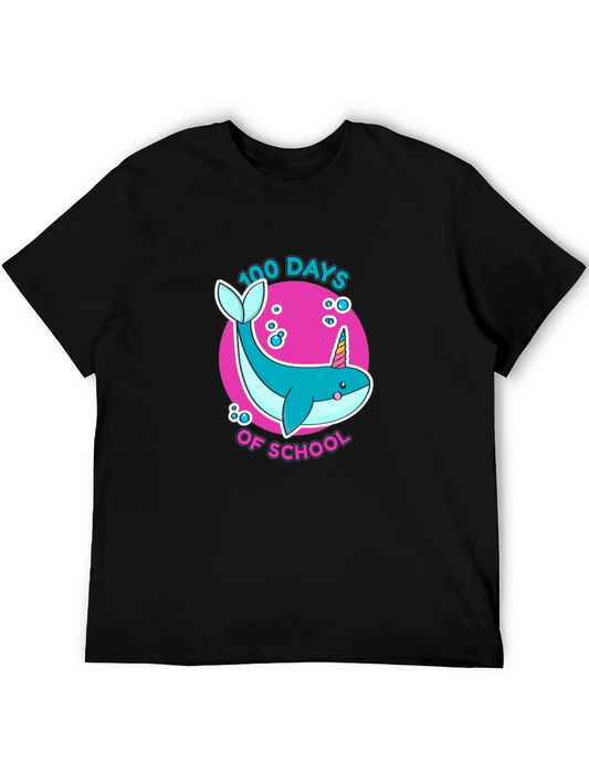 100 Days of School Narwhal Unicorn Kids T-Shirt