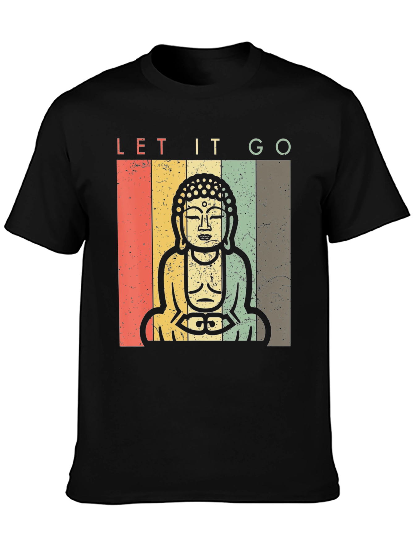 Let It Go Buddha Graphic T-Shirt - Relaxed Fit