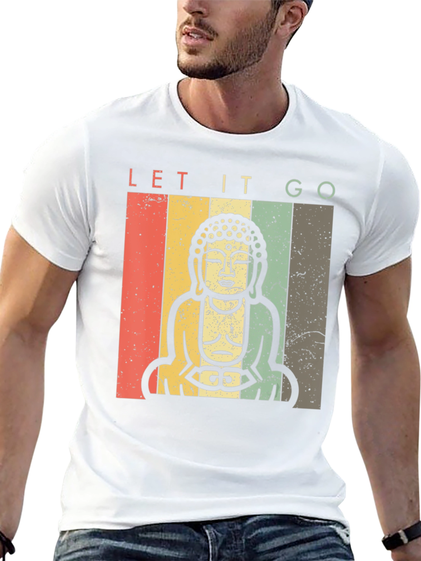 Let It Go Buddha Graphic T-Shirt - Relaxed Fit