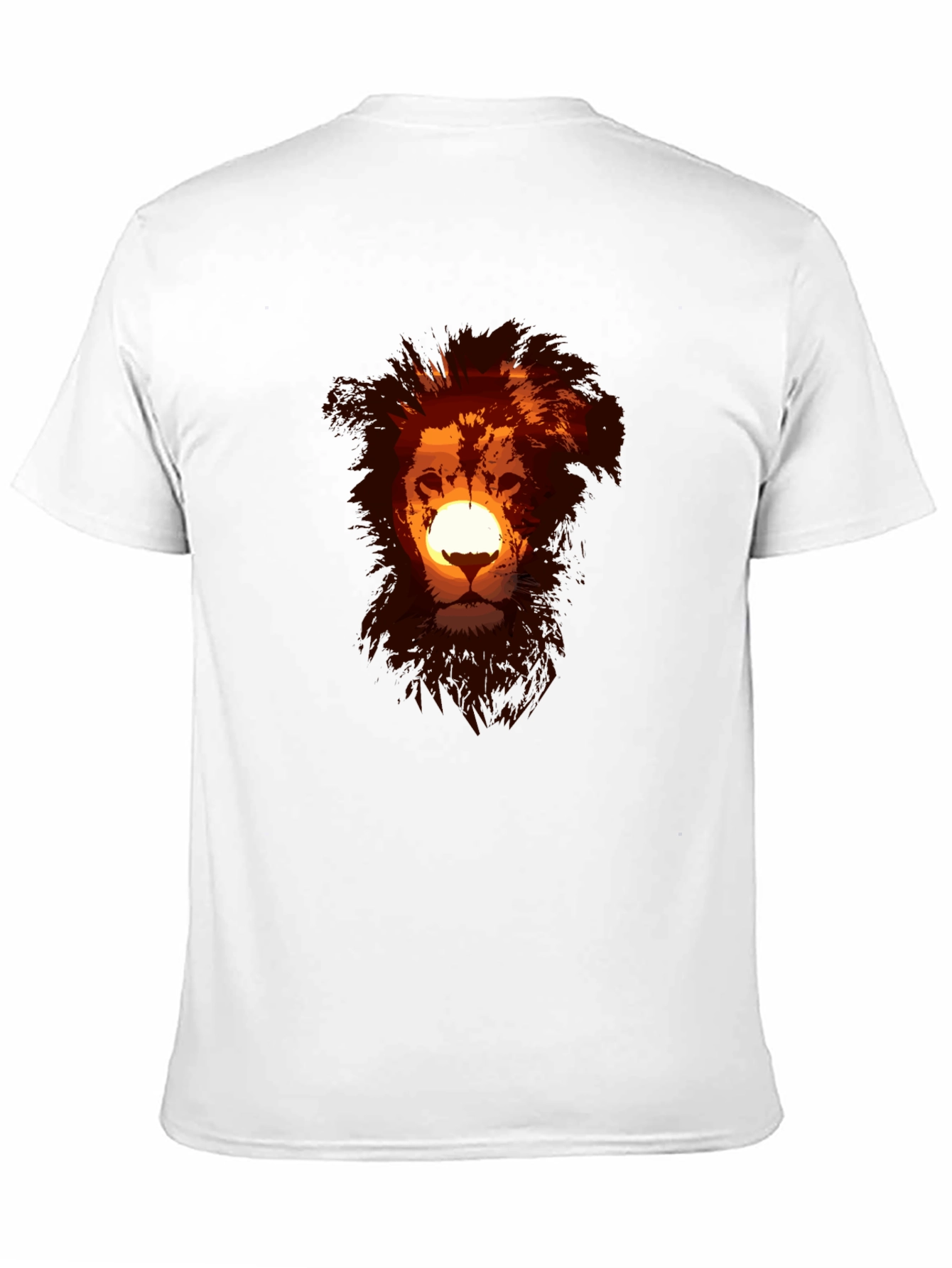 Lion Sunset Graphic Tee - Soft Cotton Blend