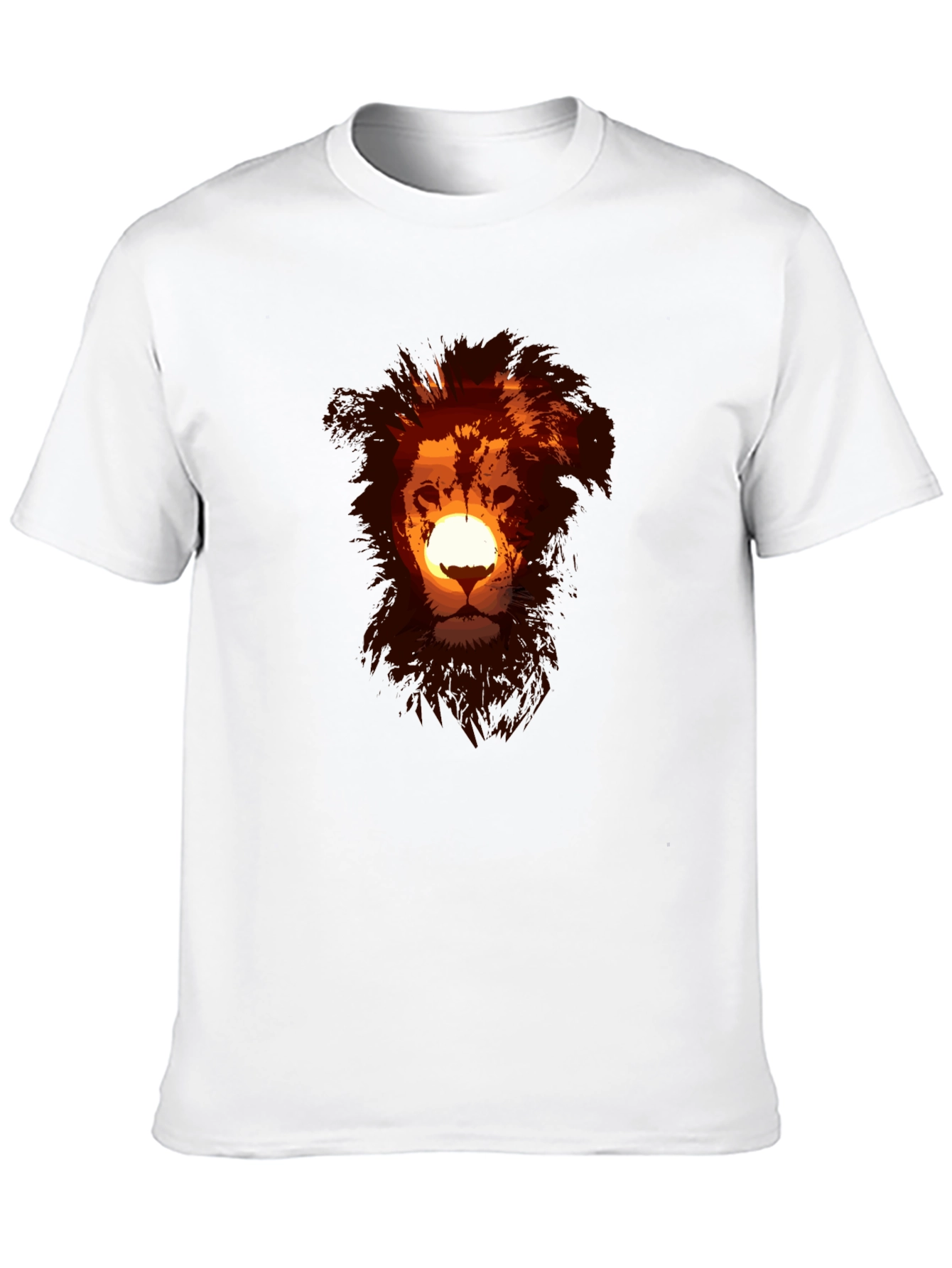 Lion Sunset Graphic Tee - Soft Cotton Blend